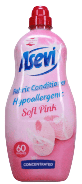 Asevi Hypoallergenic Soft Pink 60 Wash Fabric Softener 1380ml