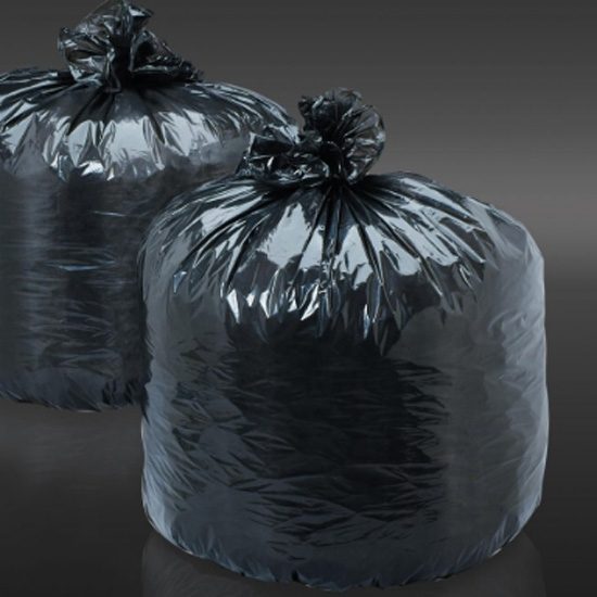 CHSA Extra Heavy Duty Black Compactor Sacks, 22/33 x 47" per pack of 100