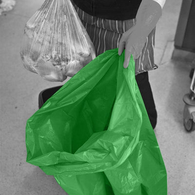 CHSA Medium Duty Green Refuse Sacks, 18/29 x 39" per case of 200