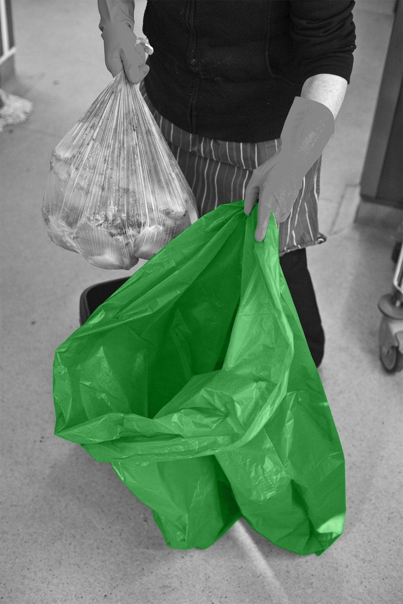 CHSA Medium Duty Green Refuse Sacks, 18/29 x 39" per case of 200