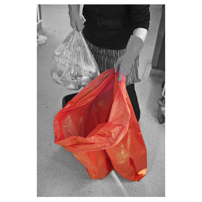 CHSA Medium Duty Red Refuse Sacks, 18/29x39", per case of 200