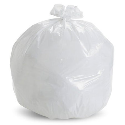 CHSA Medium Duty White Refuse Sacks, 18/29 x 39" per pack of 200