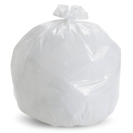 CHSA Medium Duty White Refuse Sacks, 18/29 x 39" per pack of 200