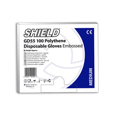 Clear Polythene Disposable Gloves - Pack of 100 (Sizes M & L)