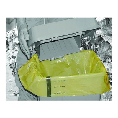 Clinical Sacks Yellow Tiger Stripe, 18/29x39", 5 Rolls of 50