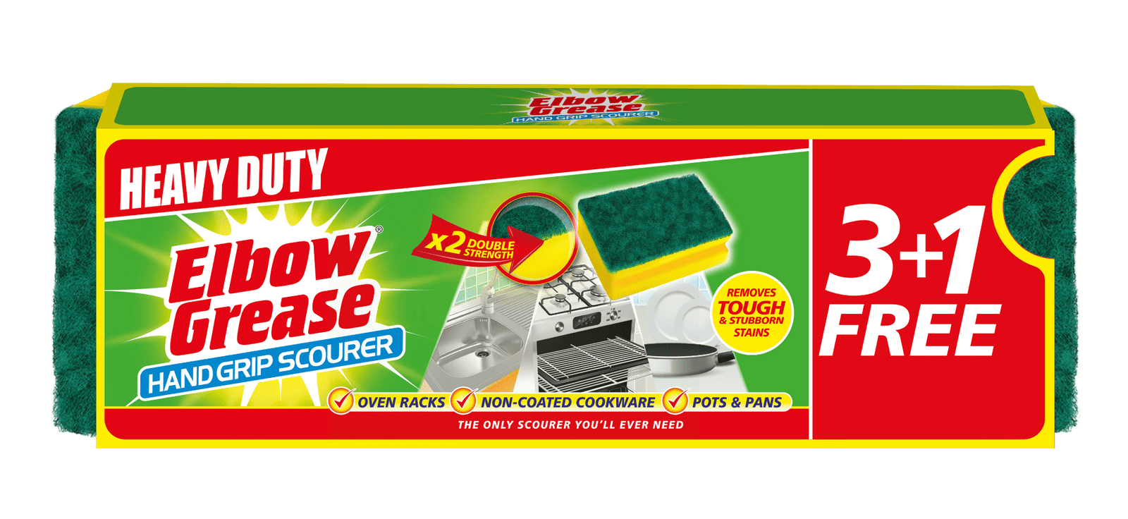 Elbow Grease Kitchen Scourer 4 Pack