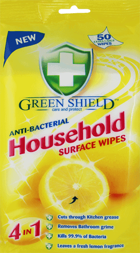 Greenshield Anti-Bacterial Household Wipes 40% Free 70’s