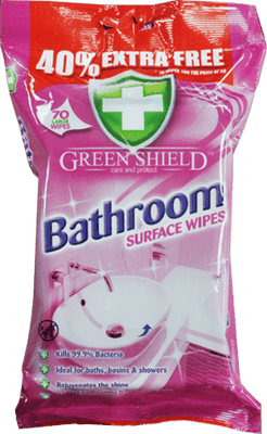Greenshield Bathroom Surface Wipes 40% Free 70’s