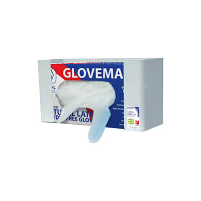 GSL Single Glove Box Dispenser, White PVC, Antimicrobial
