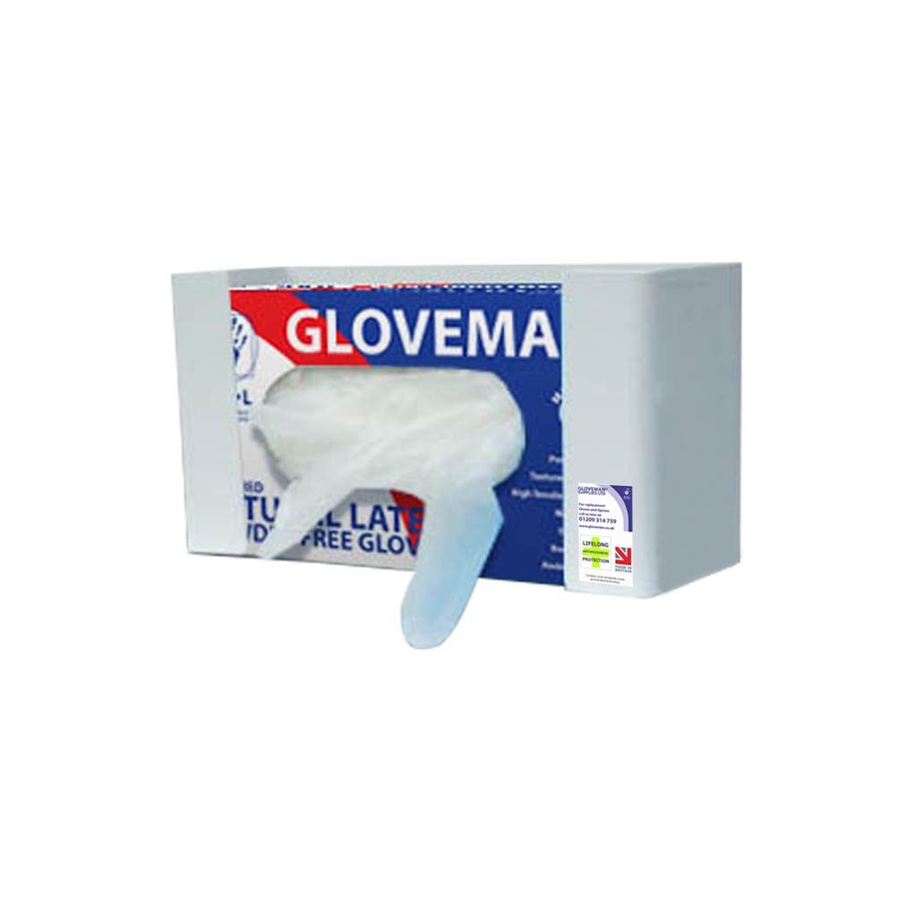 GSL Single Vinyl/Synthetic Glove Box Dispenser, White PVC