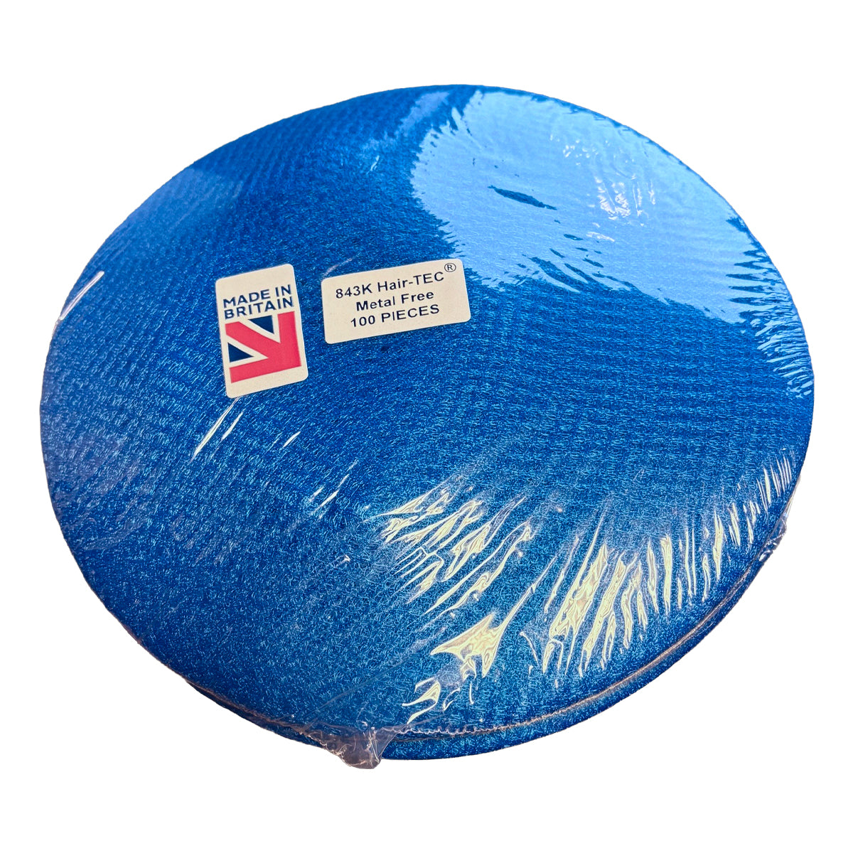 Hairnets, 5mm, Metal Free, Blue, Pack of 100