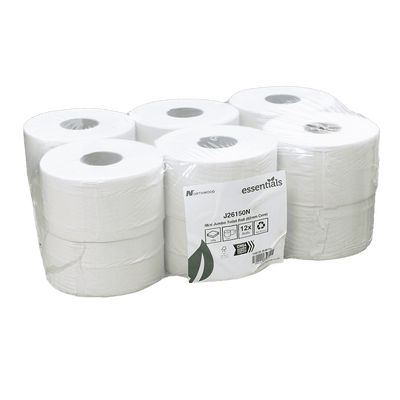 Northwood Essentials Mini Jumbo 2 Ply Toilet Rolls – L 150m / H 62mm Core