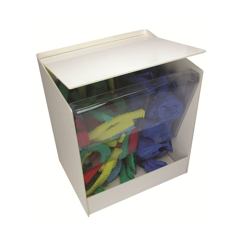 Multi Purpose Dispenser, PVC Plastic, White/Clear