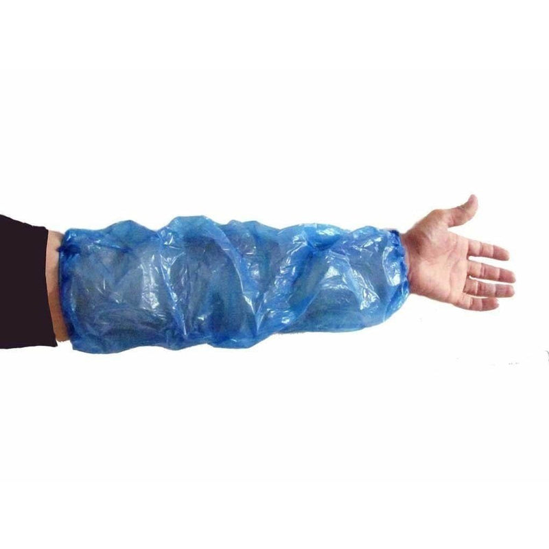Polythene Oversleeves, Blue 400mm, Machine Stitched x 100
