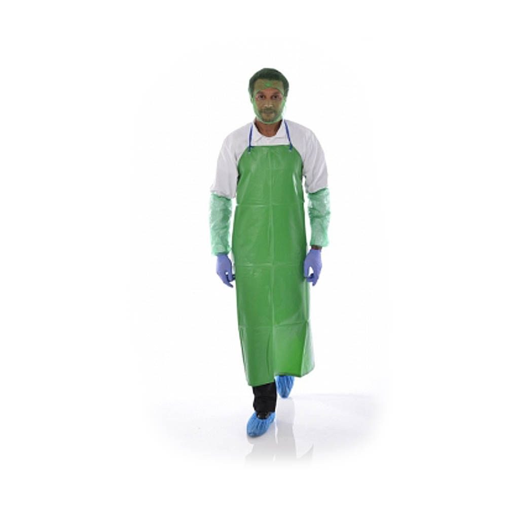PVC Green Nylon Apron - 48 x 36 Inch, Without Ties
