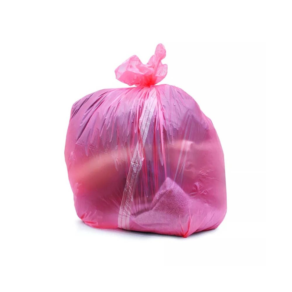 Red Dissolving Strip High Density Laundry Sacks, per 200, 18/28 x 30"