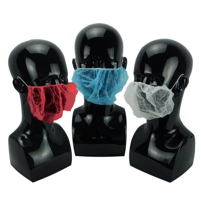 Shield Beard Masks, Non-Woven, Blue, Pack of 100