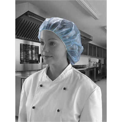 Shield Bouffant Caps, Blue, Large, Pack of 100