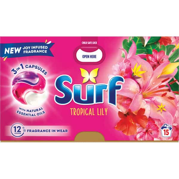 Surf Capsules 15 Wash Tropical Lily