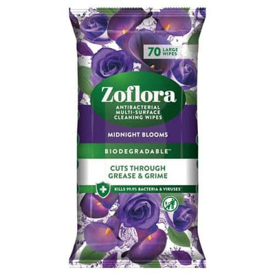 Zoflora Anti-Bacterial Cleaning Wipes Midnight Blooms 70’s